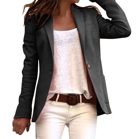 Veste Femme Chic à Bouton Unique - LuxeStyle