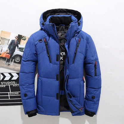 Veste hivernale épaisse pour homme avec capuche