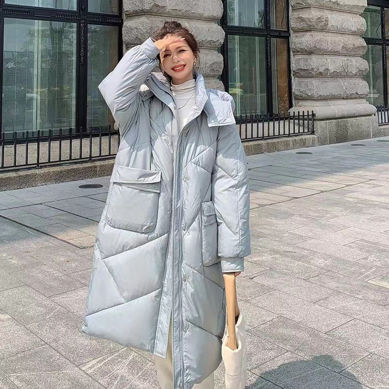 Manteau Hivernal Douillet à Fermeture Éclair pour Femme
