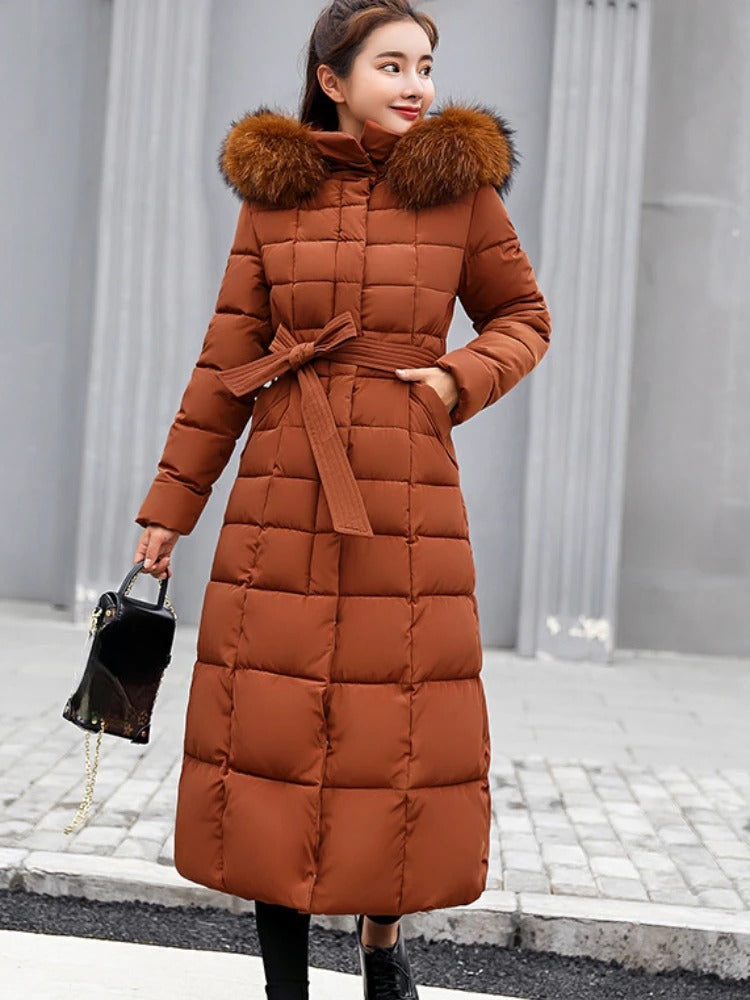 Manteau Hiver Élégant avec Ceinture pour Femme - LuxeStyle