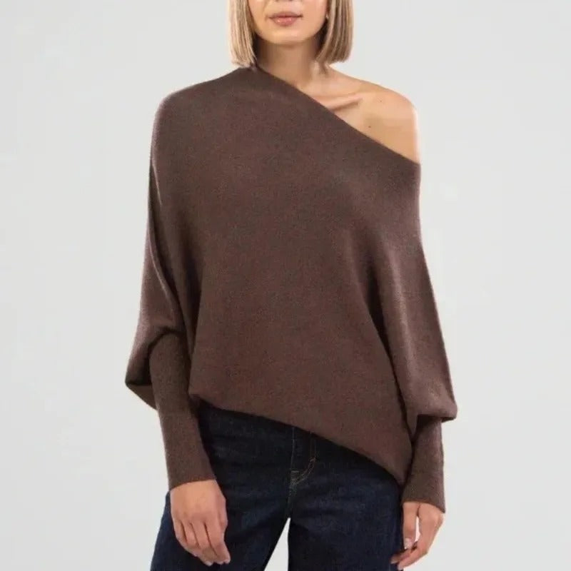 Pull Cachemire Gris Élégant pour Femme