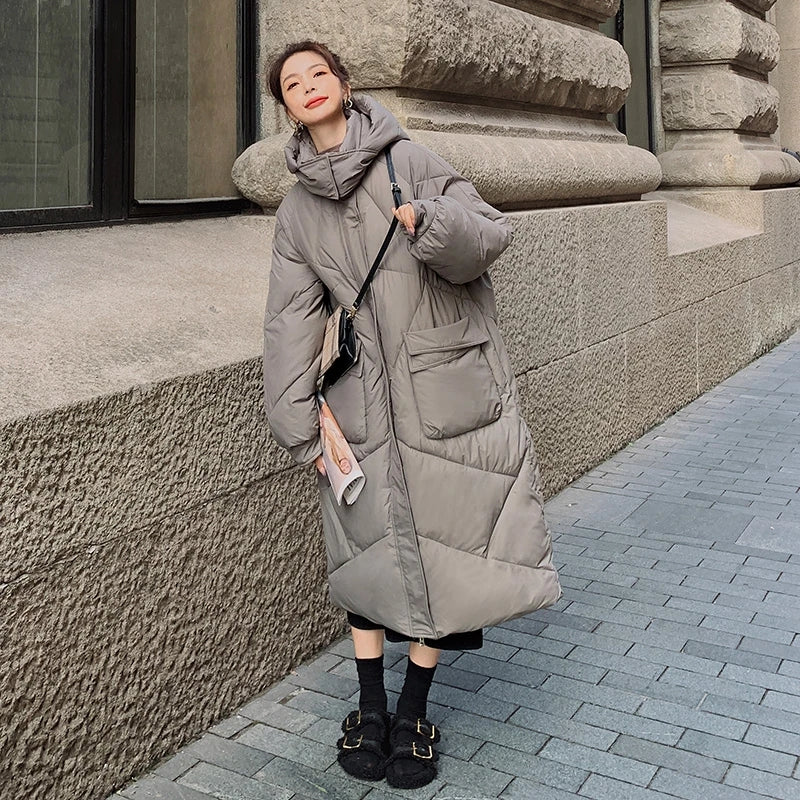 Manteau Hivernal Douillet à Fermeture Éclair pour Femme - LuxeStyle