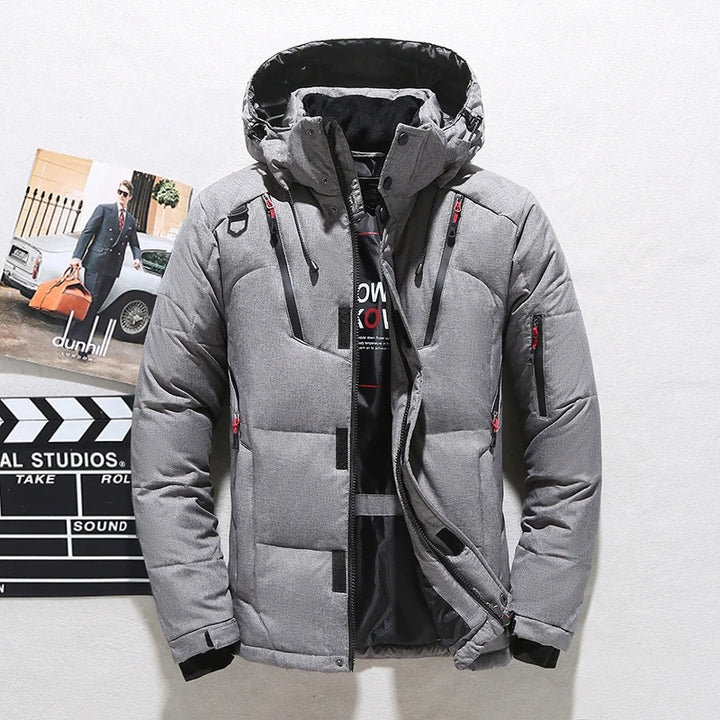 Veste hivernale épaisse pour homme avec capuche