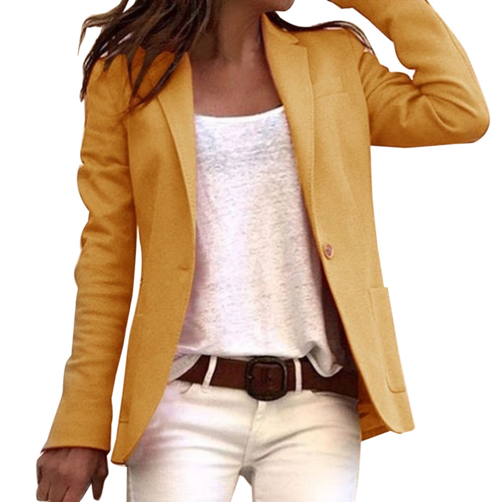 Veste Femme Chic à Bouton Unique