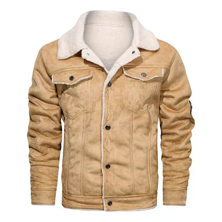 Blouson Cuir Brun Doublé Fourrure Homme