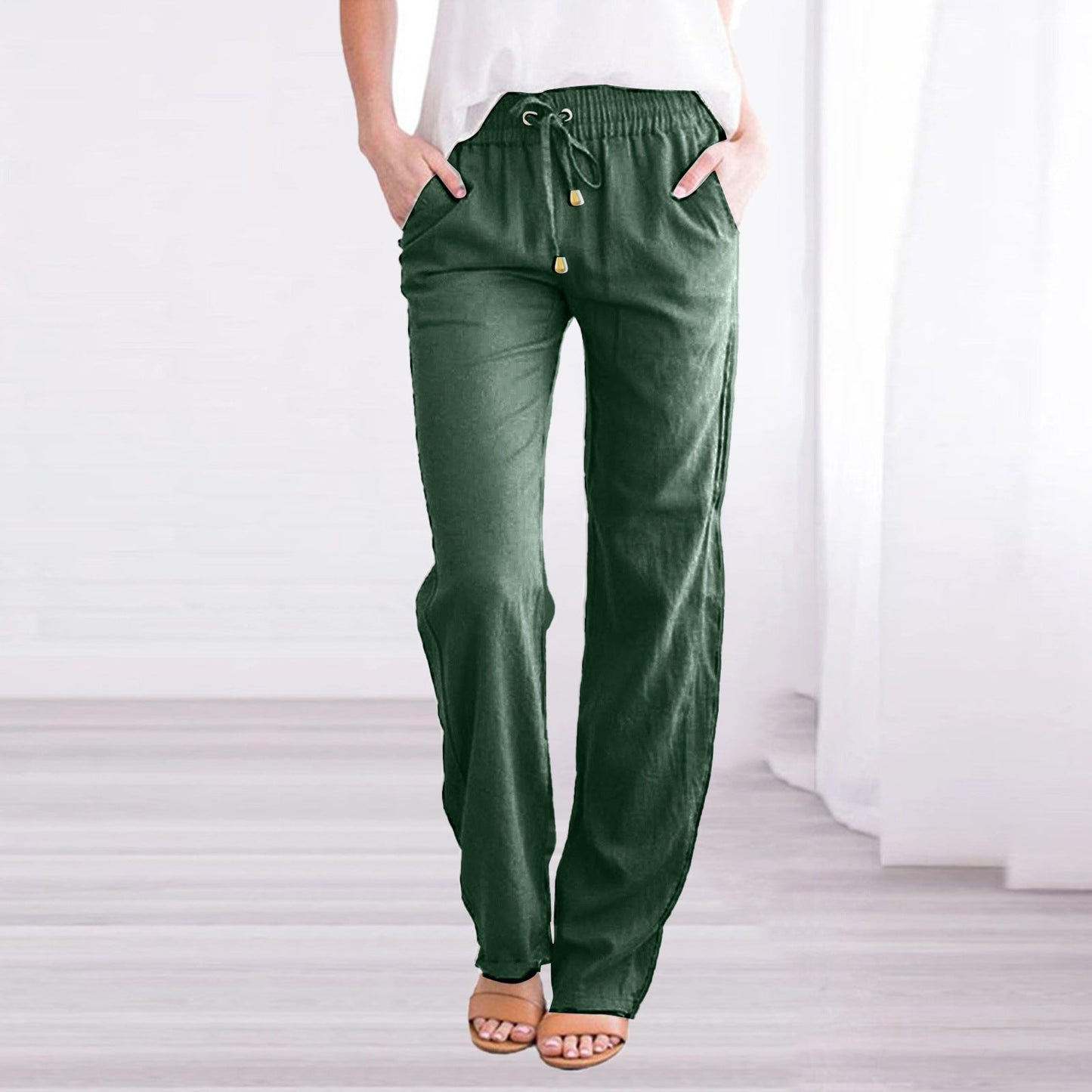 Pantalon femme décontracté et léger pour travail