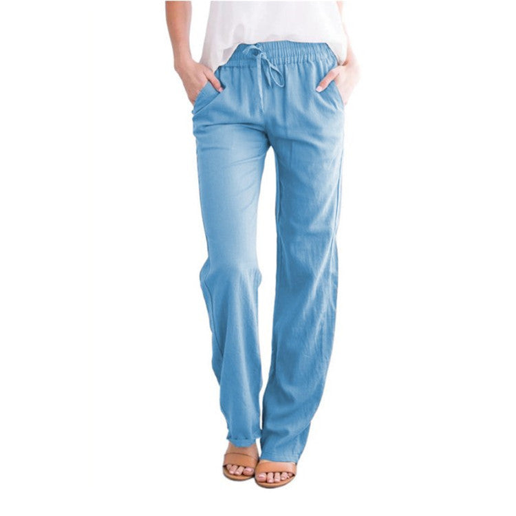 Pantalon femme décontracté et léger pour travail