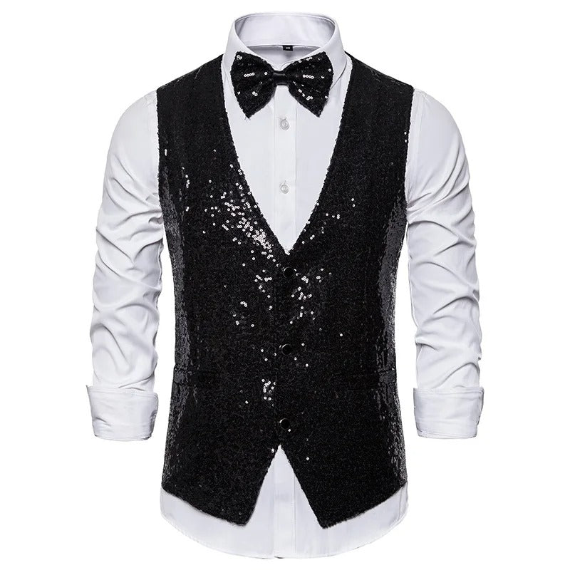 Gilet de soirée Élégant Pailleté pour Homme
