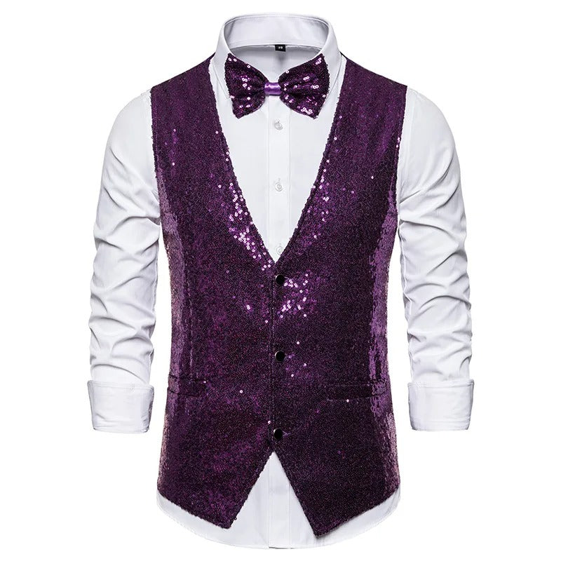 Gilet de soirée Élégant Pailleté pour Homme