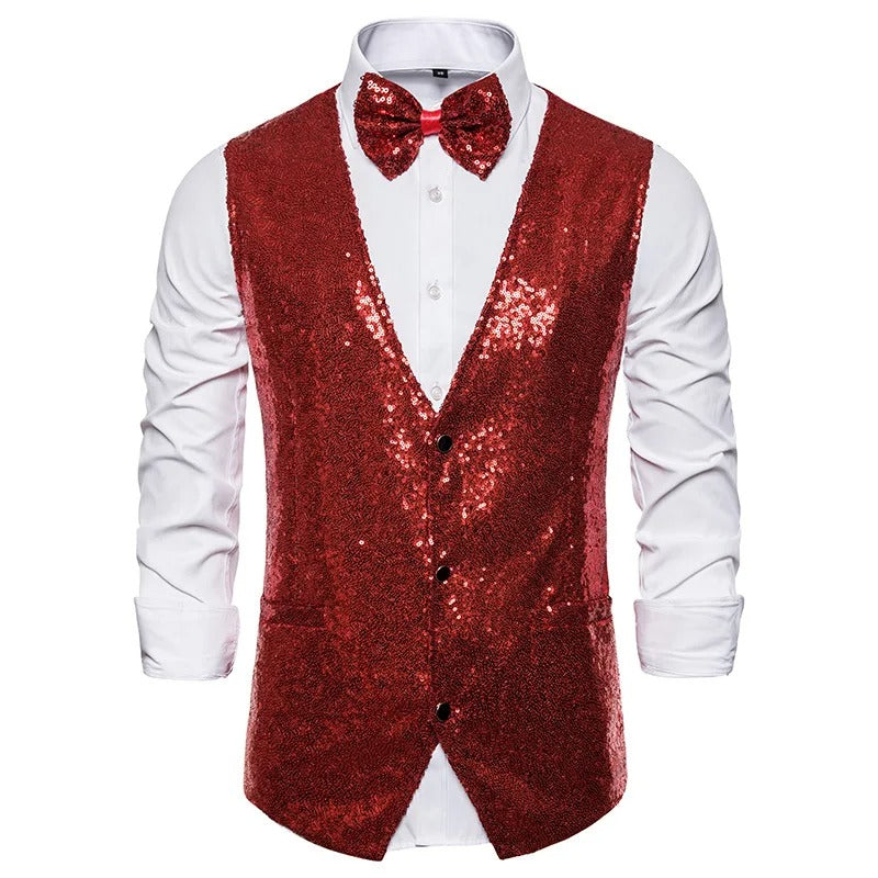 Gilet de soirée Élégant Pailleté pour Homme