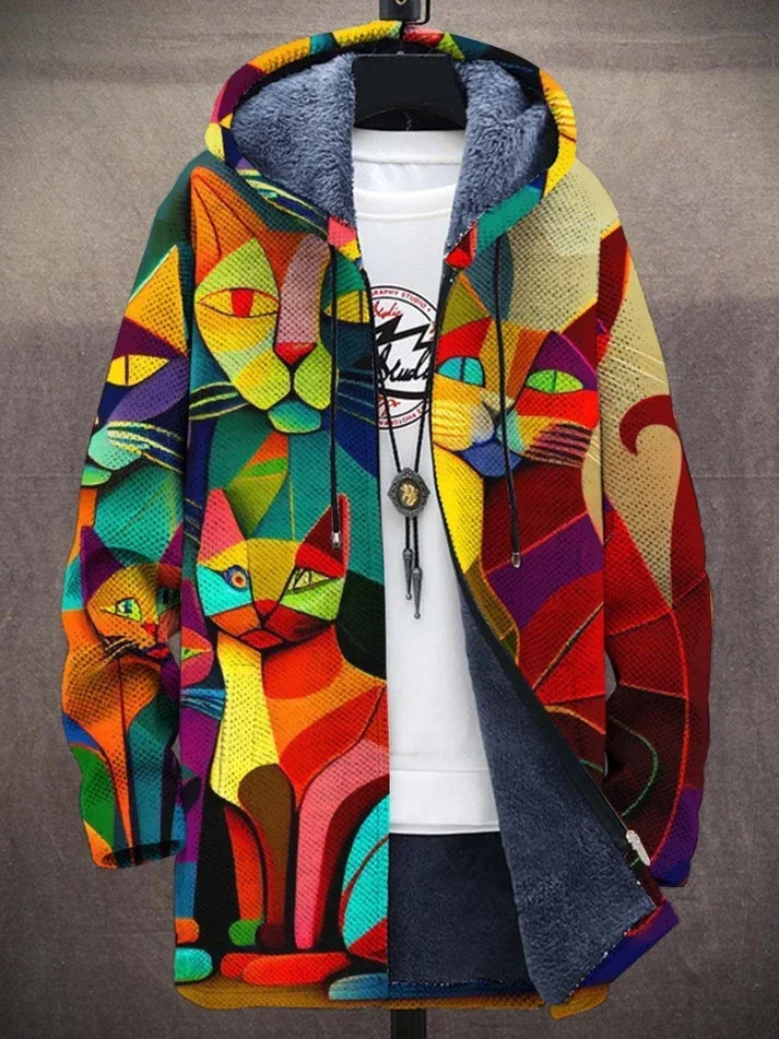 Veste zippée à capuche tendance streetwear