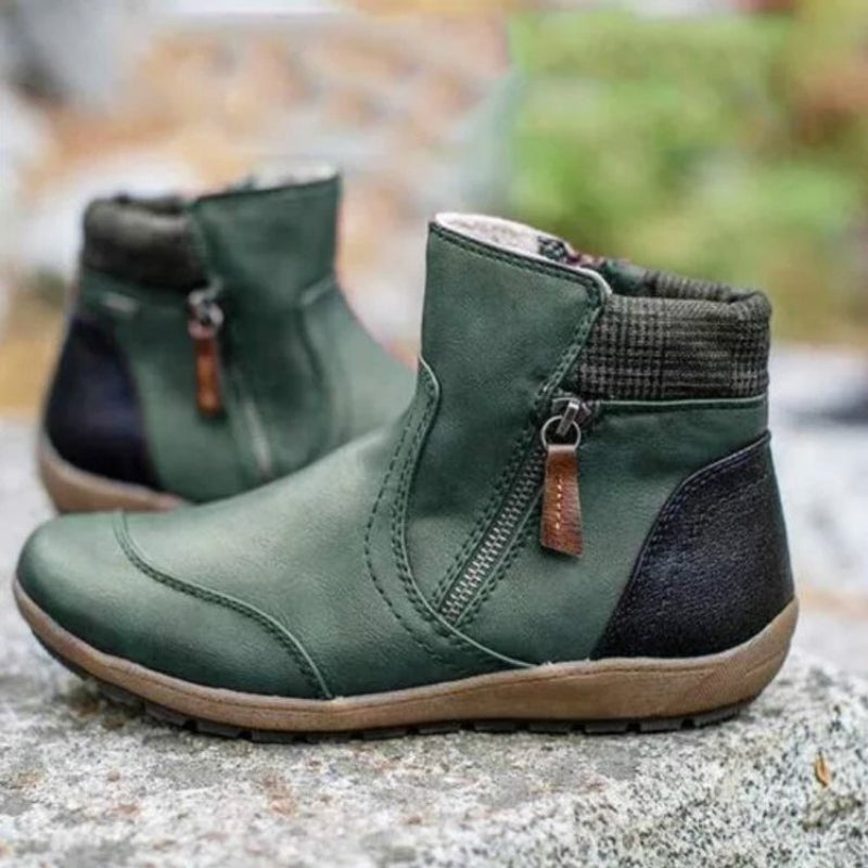 Bottes Cuir Foncé Femmes À Lacets - LuxeStyle