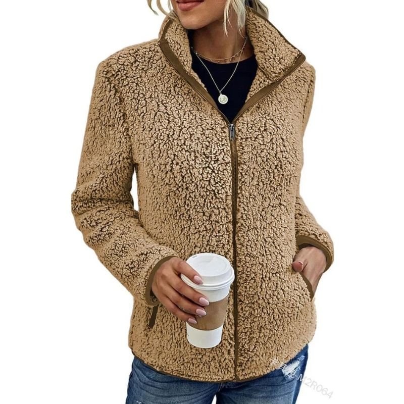 Veste Femme Hiver Douce et Élégante, Polaire Confortable et Chic