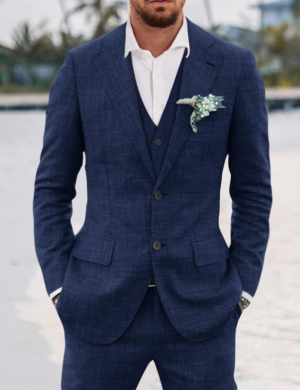 Costume 3 Pièces Élégant Mariage Homme | Stylish