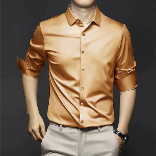 Chemise Homme Noir Classique à Manches Longues
