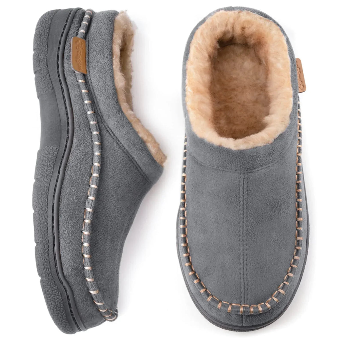 Chaussons Homme Confort - Pantoufles Douillettes avec Semelle Grip - LuxeStyle