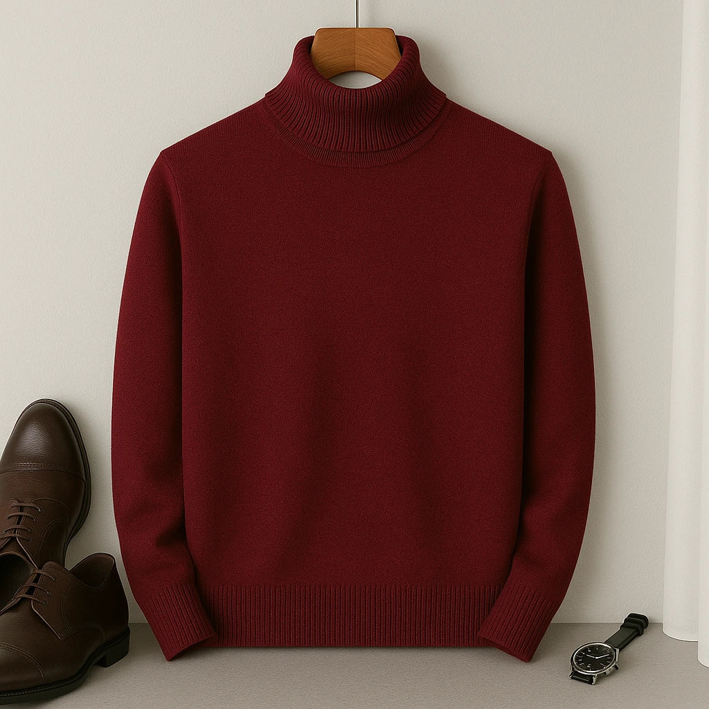 Pull Homme Cachemire Doux et Chaud en Laine Mélangée