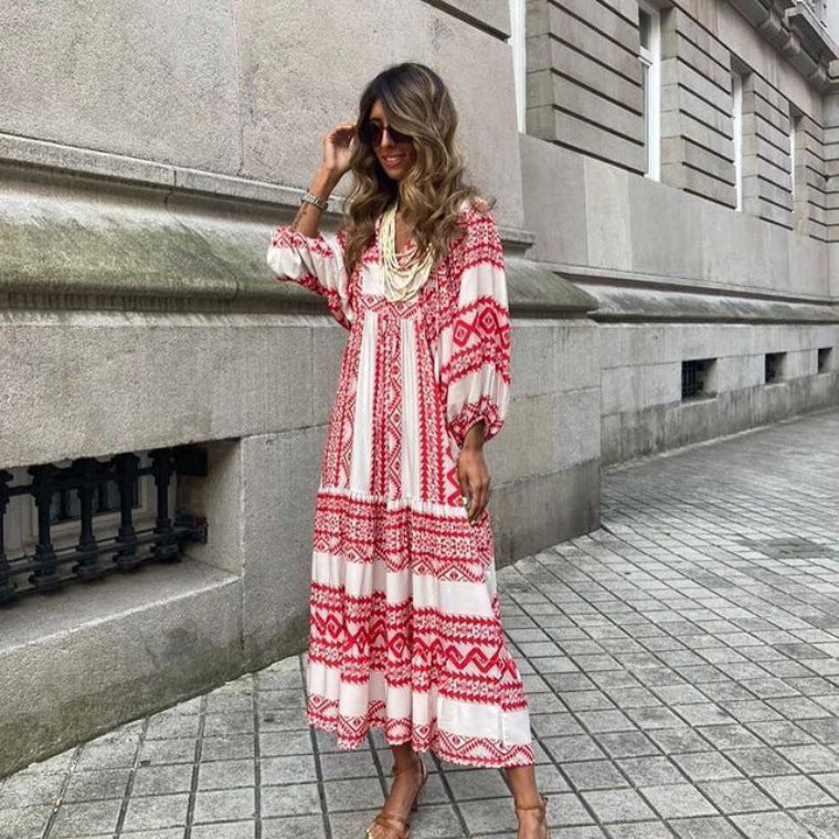 Robe décontractée femme grande taille col V
