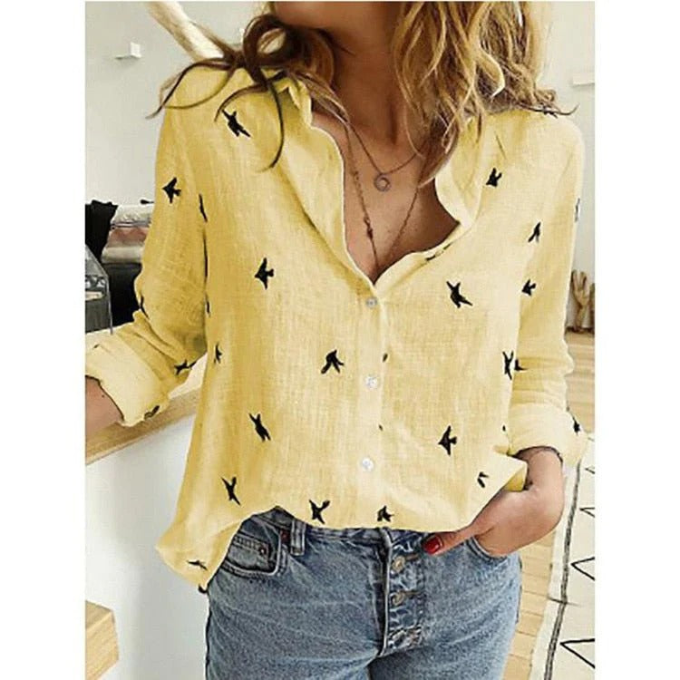 Blouse Féminine à Manches Longues pour Femme au Bureau ou en Ville