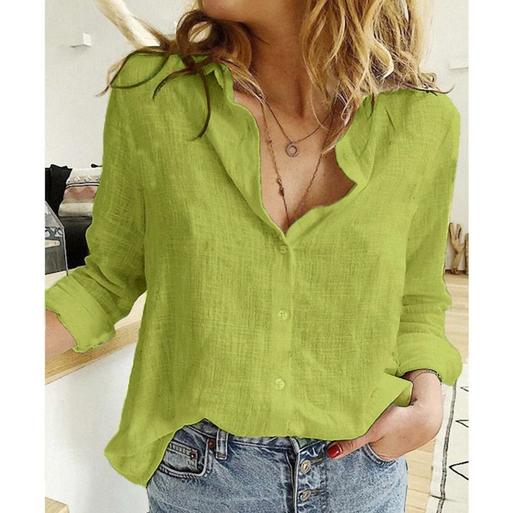 Blouse Féminine à Manches Longues pour Femme au Bureau ou en Ville