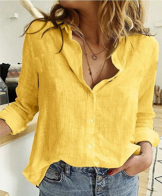 Blouse Féminine à Manches Longues pour Femme au Bureau ou en Ville