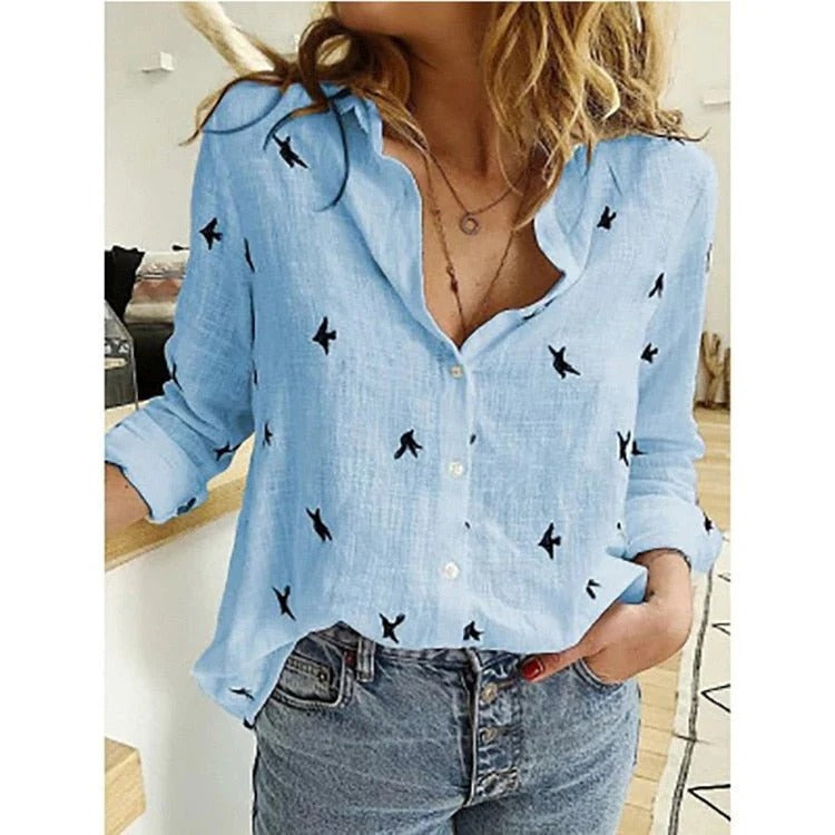 Blouse Féminine à Manches Longues pour Femme au Bureau ou en Ville
