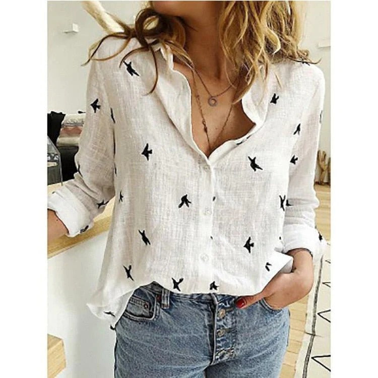 Blouse Féminine à Manches Longues pour Femme au Bureau ou en Ville