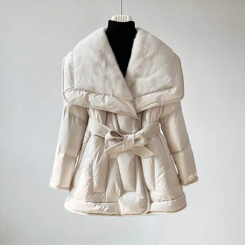 Manteau Femme Hiver Long Col Élégant
