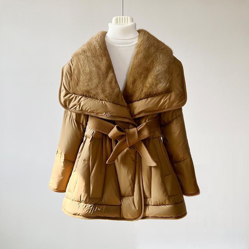 Manteau Femme Hiver Long Col Élégant