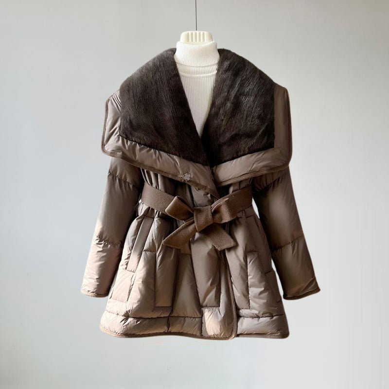 Manteau Femme Hiver Long Col Élégant