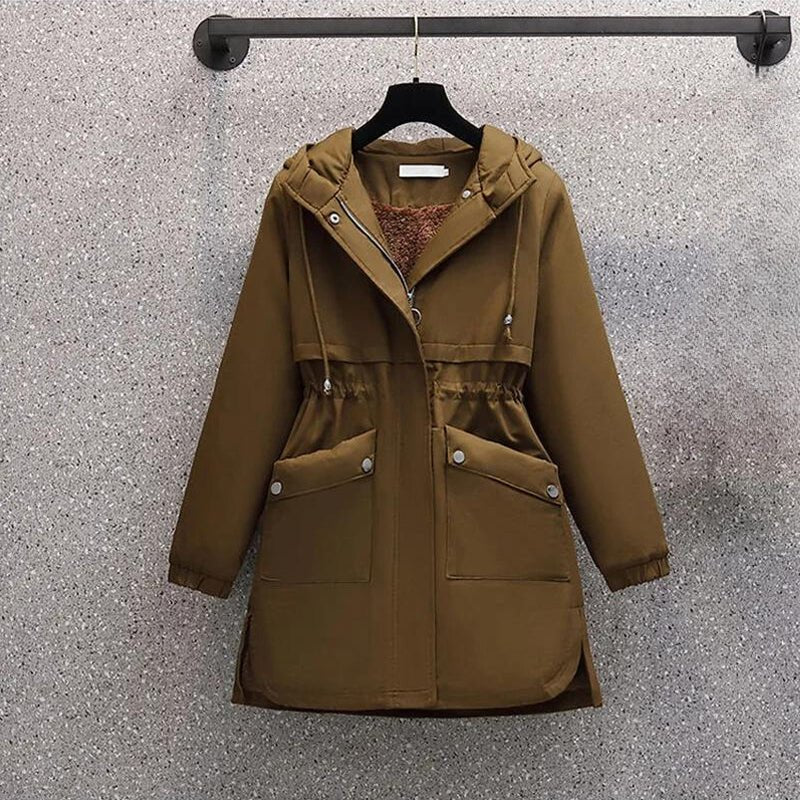 Manteau Femme Élégant avec Capuche pour Hiver
