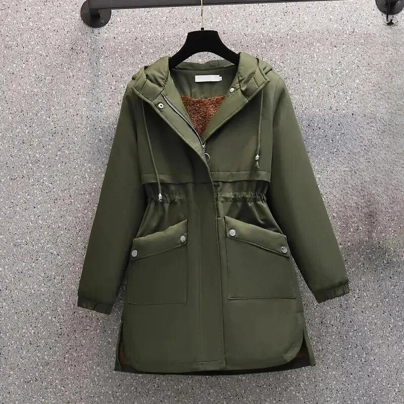 Manteau Femme Élégant avec Capuche pour Hiver