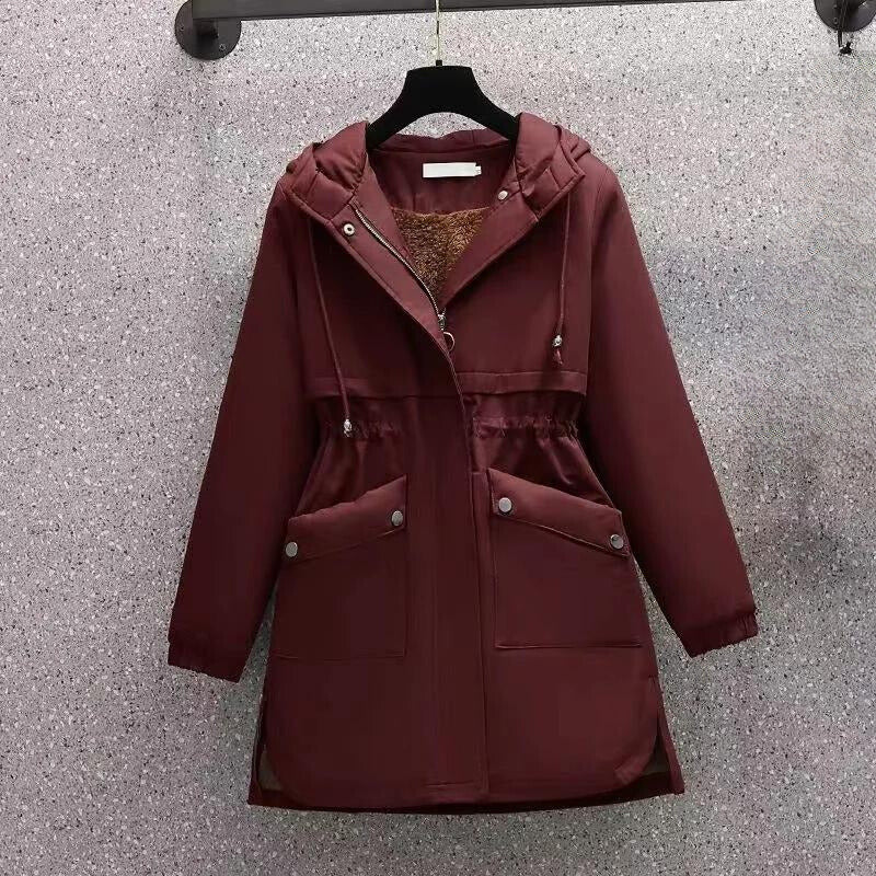 Manteau Femme Élégant avec Capuche pour Hiver