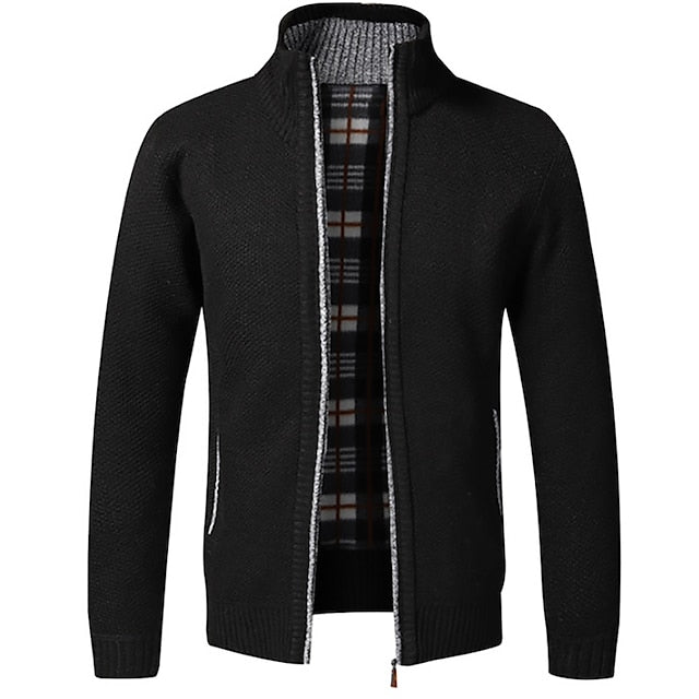 Pull zippé homme chaud hiver