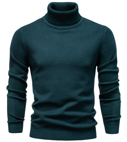 Pull Homme Col Roulé Élégant Chaud