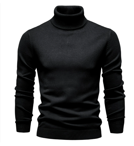 Pull Homme Col Roulé Élégant Chaud
