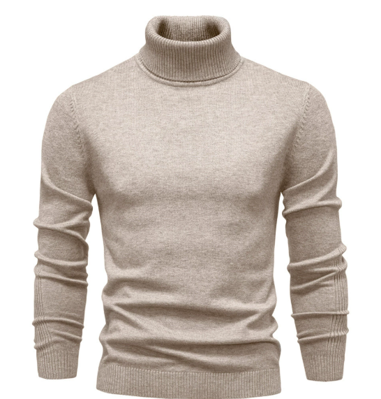 Pull Homme Col Roulé Élégant Chaud