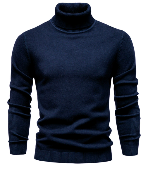 Pull Homme Col Roulé Élégant Chaud
