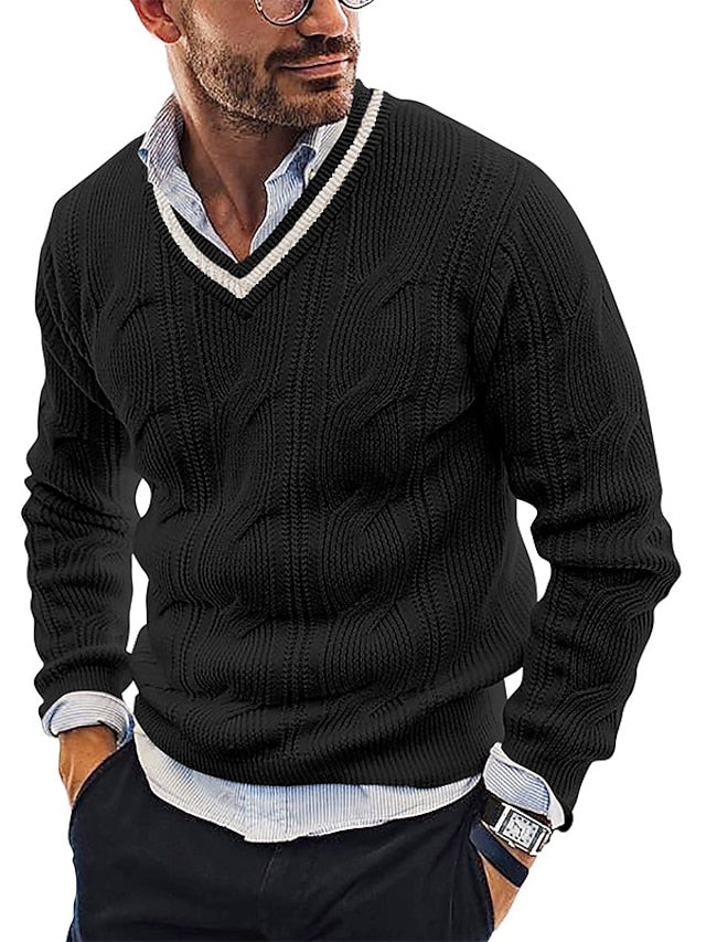 Pull Homme Hiver Chaud à Manches Longues