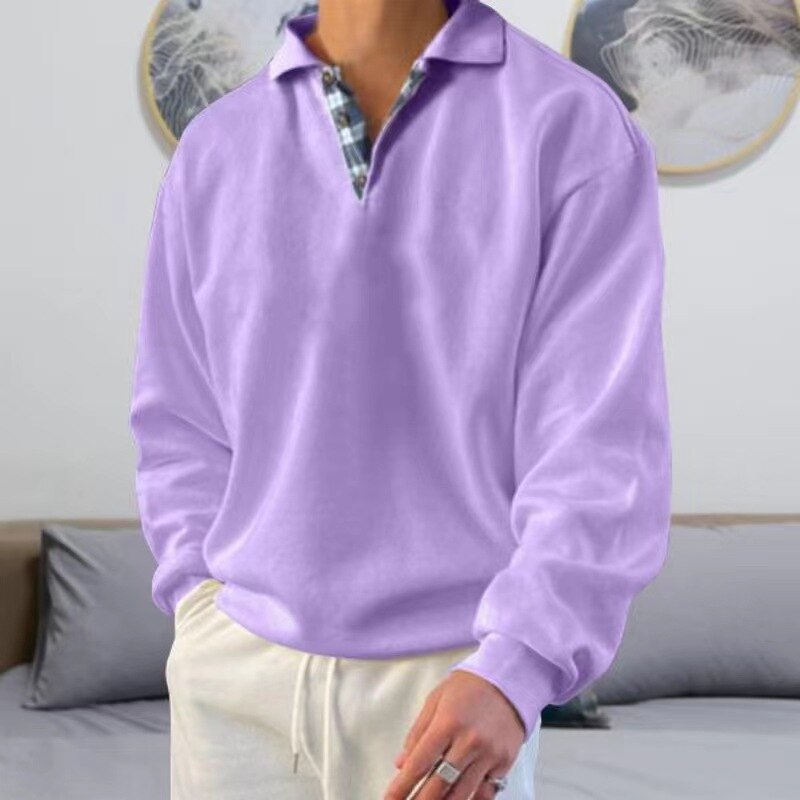 Pull en laine châle marron pour homme