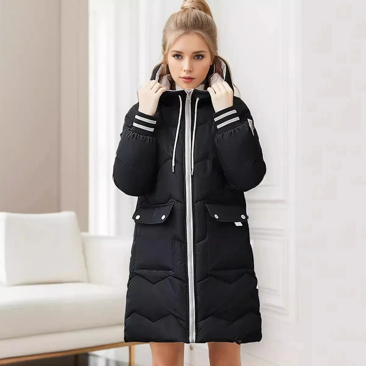 Veste à capuche douce et élégante pour femme - LuxeStyle