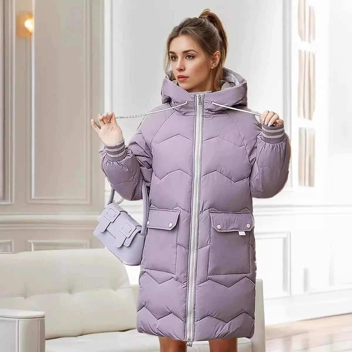 Veste à capuche douce et élégante pour femme