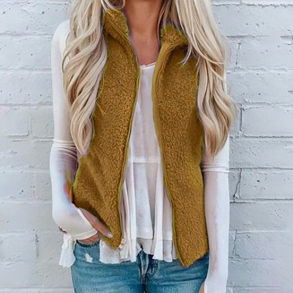 Gilet Polaire Élégant Femme - Légère et Confortable avec Manches Longues - LuxeStyle