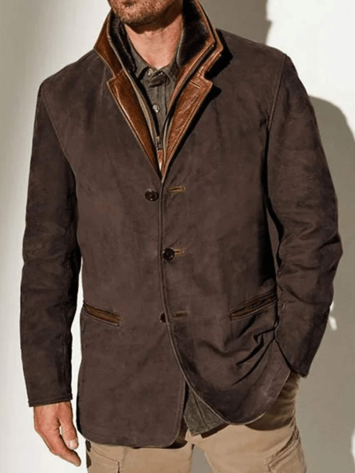 Veste Cuir Classique pour Homme - Élégante et Résistante
