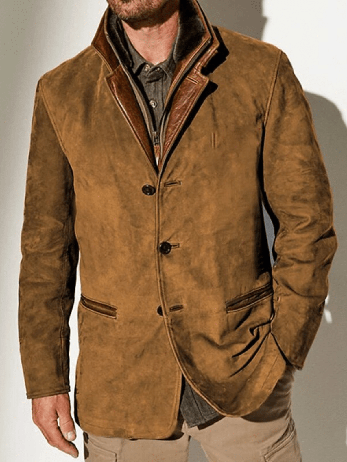 Veste Cuir Classique pour Homme - Élégante et Résistante