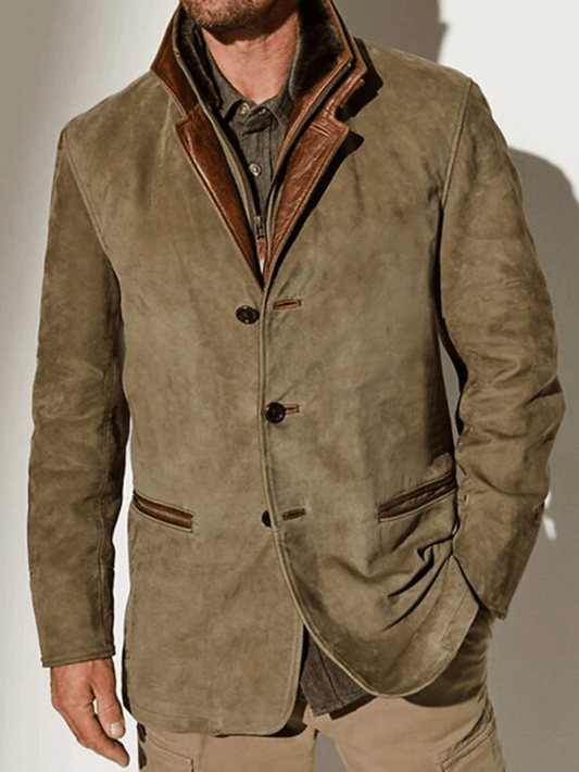 Veste Cuir Classique pour Homme - Élégante et Résistante - LuxeStyle