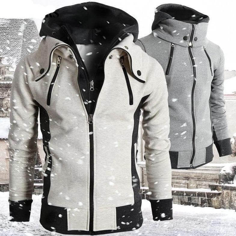 Veste à capuche polaire avec manches longues et poches multiples - LuxeStyle