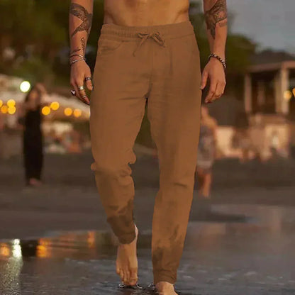 Pantalons Lin Homme Élégants - BlxckFR