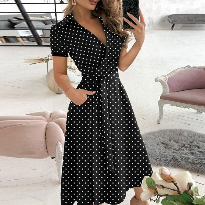 Robe Féminine Taille A Pour Femme | Longueur Mi-Mollet