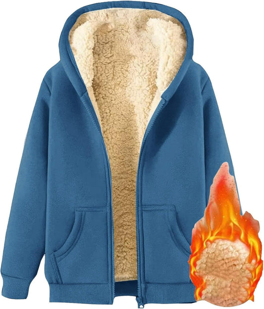 Veste D'hiver Enfant Bleu Élégante Doublée - LuxeStyle